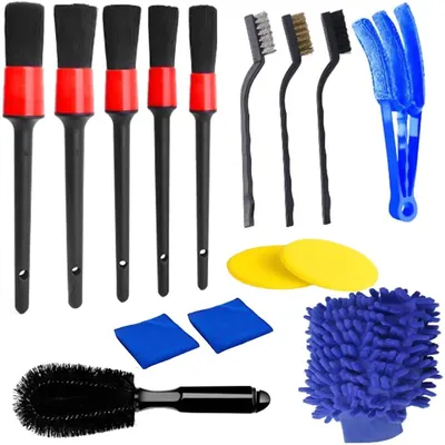 15-piece car cleaning brush set, removes dust completely