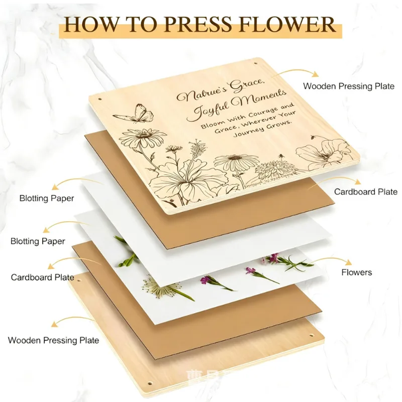 เครื่องกดดอกไม้แห้งไม้ไผ่ – ทำดอกไม้ทับแห้ง DIY ได้สวย