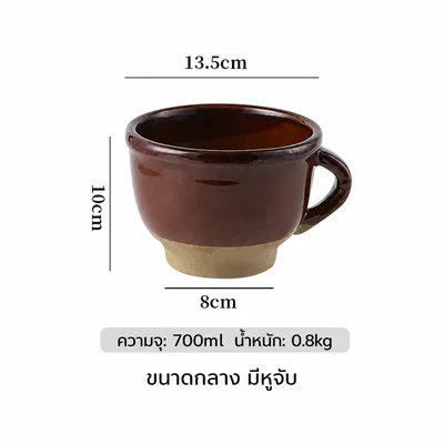 ครกเซรามิกแบบดั้งเดิม บดพริก/กระเทียม (2 ขนาด)