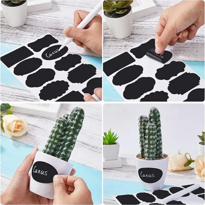 สติกเกอร์กระดานดำแบบม้วน ลบได้ สำหรับขวดโหล/ห้องครัว