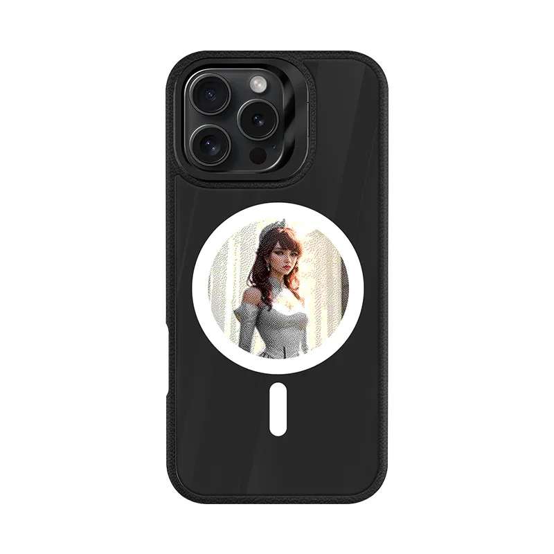เคส iPhone 16 Pro Max จอเล็ก หนังลาย มีขาตั้ง สีสัน 4 แบบ รองรับ Smart Projection