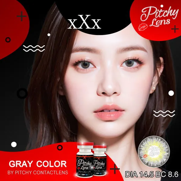 xXx – Pitchy Lens คอนแทคเลนส์บิ๊กอาย สีเทา/น้ำตาล ของแท้ มี อย.