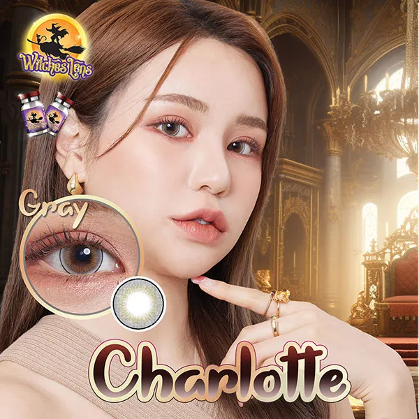 Charlotte – Witches Lens คอนแทคเลนส์บิ๊กอาย สีเทา/น้ำตาล ของแท้ มี อย.