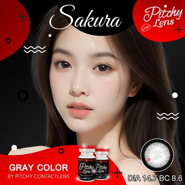 Sakura – Pitchy Lens คอนแทคเลนส์บิ๊กอาย มี 3 สี ของแท้ มี อย.