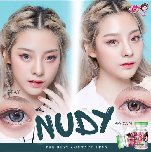 Nudy – Pretty Doll คอนแทคเลนส์บิ๊กอาย มี 4 สี ของแท้ มี อย.