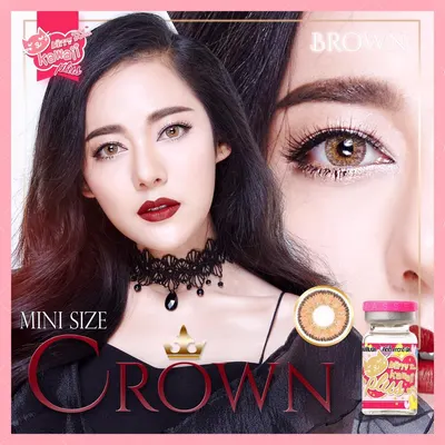 Crown – Kitty Kawaii คอนแทคเลนส์บิ๊กอาย สีน้ำตาล ของแท้ มี อย.