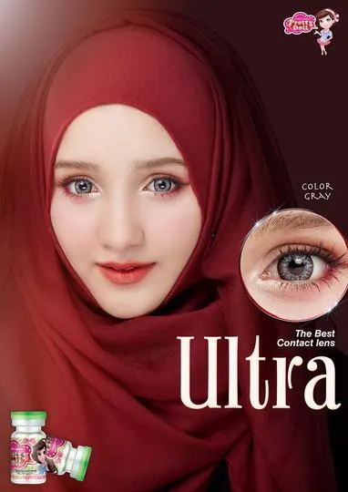 Ultra – Pretty Doll คอนแทคเลนส์บิ๊กอาย สีเทา ของแท้ มี อย.