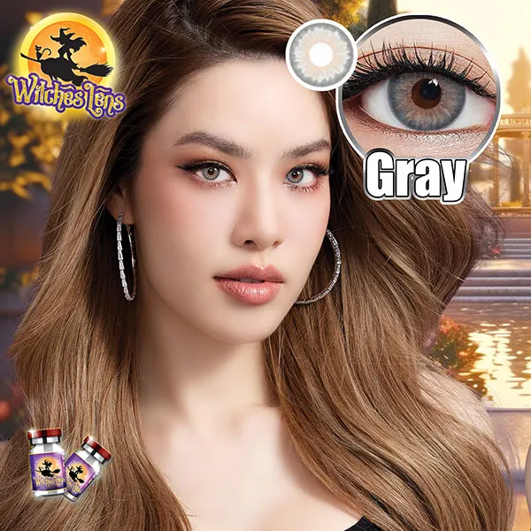 Symphony mini – Witches Lens คอนแทคเลนส์บิ๊กอาย สีเทา/น้ำตาล ของแท้ มี อย.