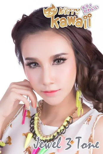 Jewel 3Tone – Kitty Kawaii คอนแทคเลนส์บิ๊กอาย มี 3 สี ของแท้ มี อย.