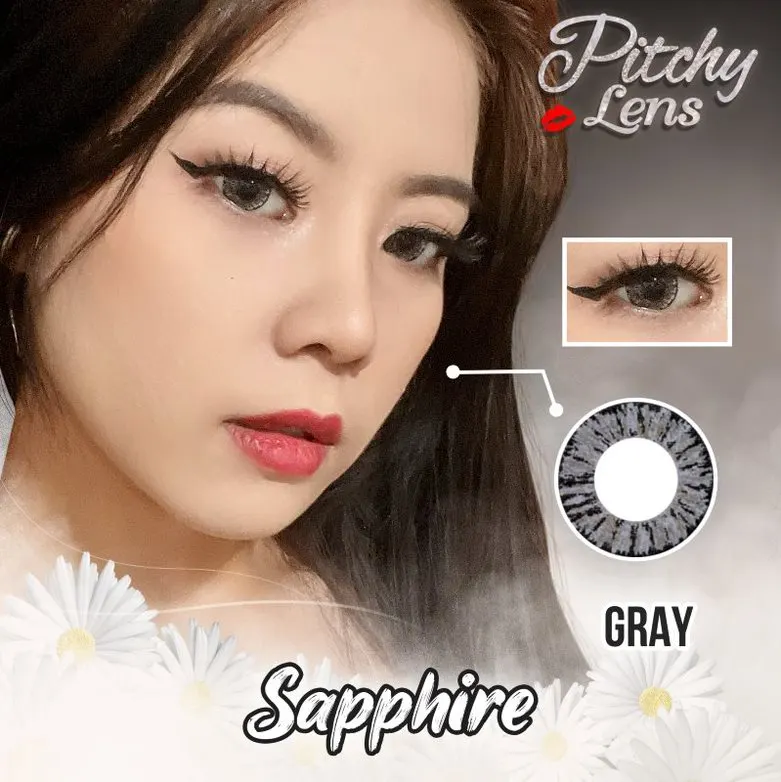 Mavia mini – Pitchy Lens คอนแทคเลนส์บิ๊กอาย สีเทา/น้ำตาล ของแท้ มี อย.