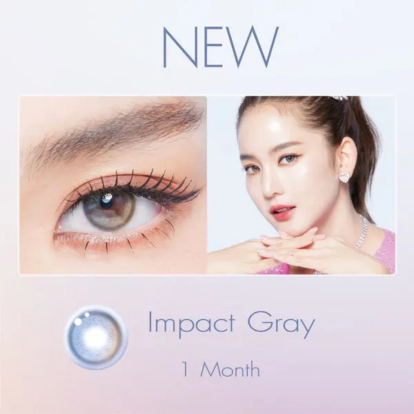 Impact mini – Pretty Doll คอนแทคเลนส์บิ๊กอาย สีเทา/น้ำตาล ของแท้ มี อย.