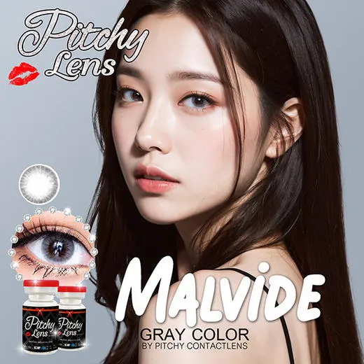 Malvide – Pitchy Lens คอนแทคเลนส์บิ๊กอาย สีเทา/น้ำตาล ของแท้ มี อย.