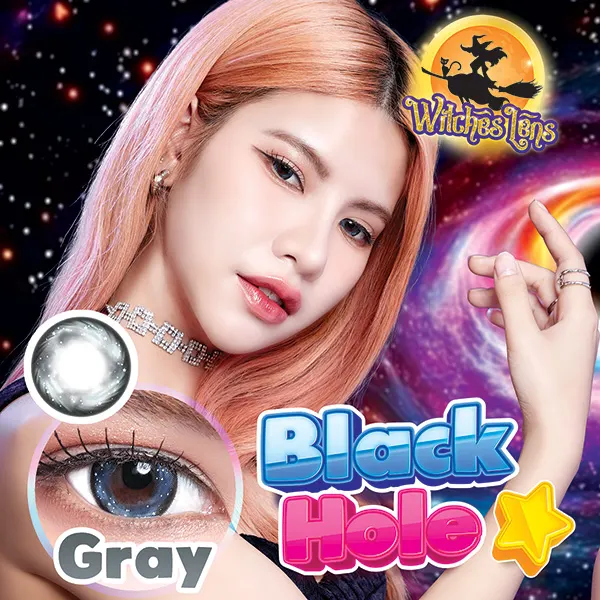 Black Hole – Witches Lens คอนแทคเลนส์บิ๊กอาย สีเทา ของแท้ มี อย.