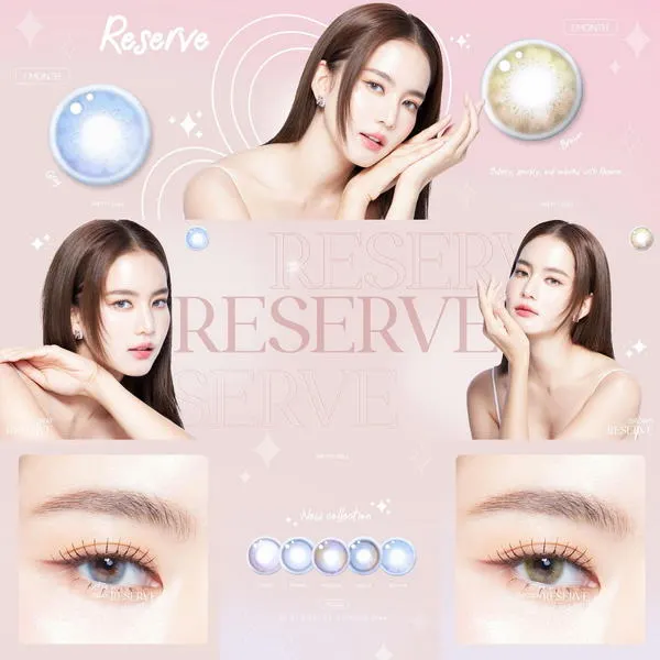Reserve mini – Pretty Doll คอนแทคเลนส์บิ๊กอาย สีเทา/น้ำตาล ของแท้ มี อย.
