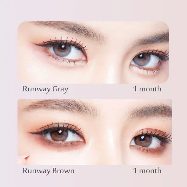 Run Way mini – Pretty Doll คอนแทคเลนส์บิ๊กอาย สีเทา/น้ำตาล ของแท้ มี อย.