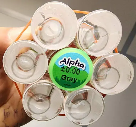 Alpha – Pretty Doll คอนแทคเลนส์บิ๊กอาย สีเทา/น้ำตาล ของแท้ มี อย.
