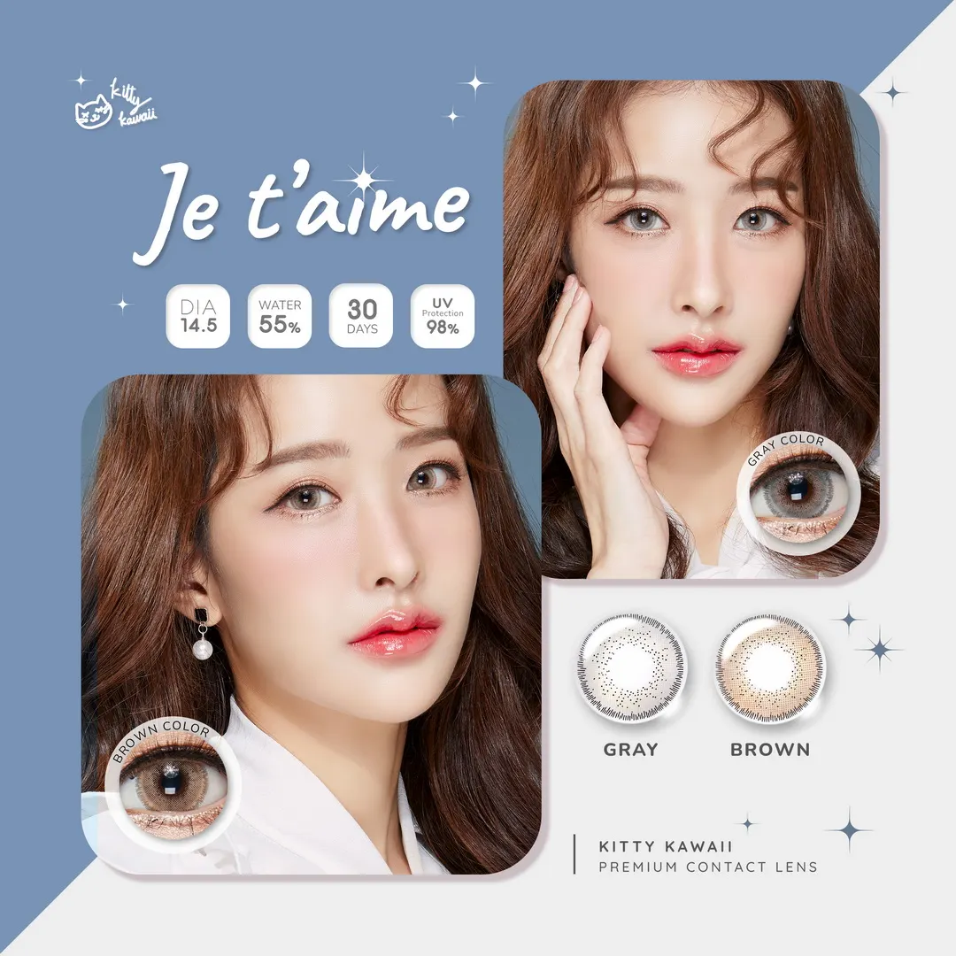 Je t aime – Kitty Kawaii คอนแทคเลนส์บิ๊กอาย มี 3 สี ของแท้ มี อย.