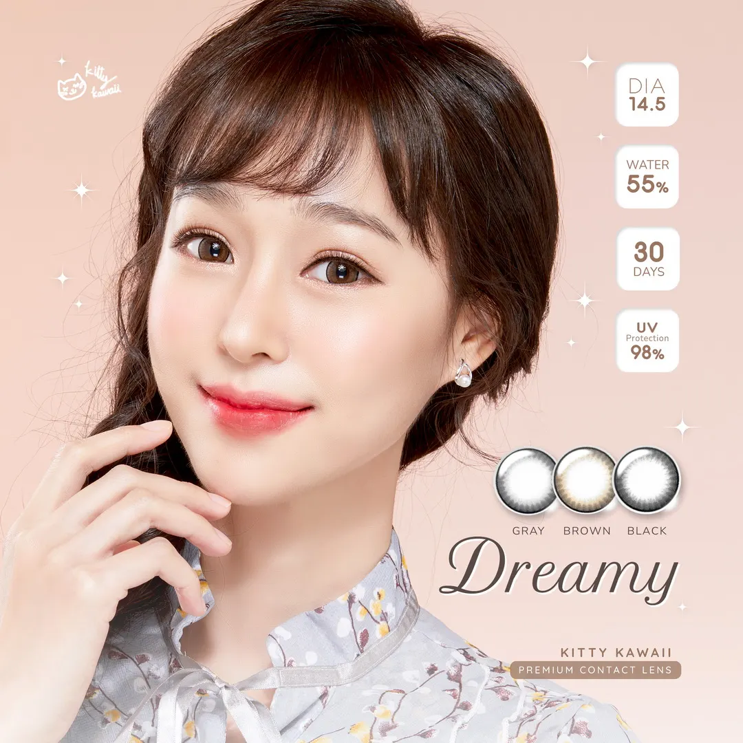Dreamy – Kitty Kawaii คอนแทคเลนส์บิ๊กอาย มี 3 สี ของแท้ มี อย.