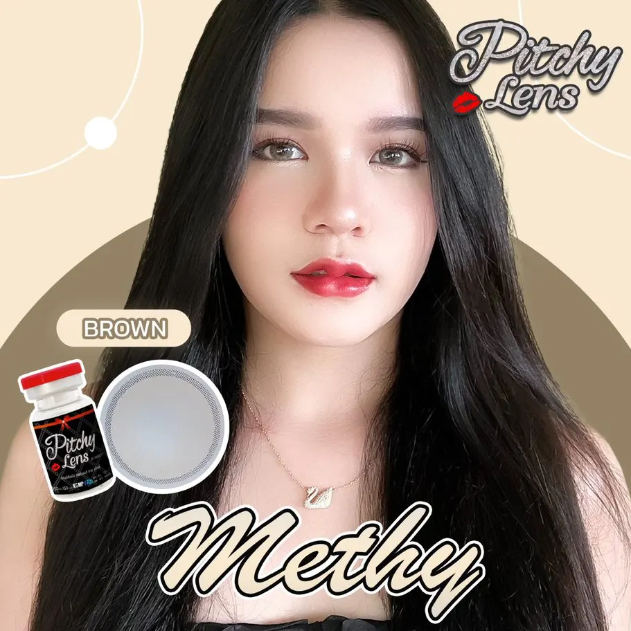 Methy – Pitchy Lens คอนแทคเลนส์บิ๊กอาย สีน้ำตาล ของแท้ มี อย.