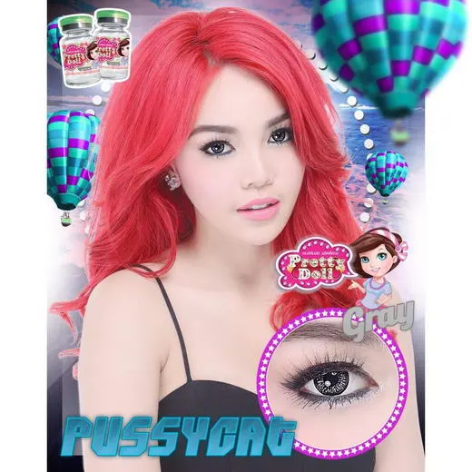 Pussycat – Pretty Doll คอนแทคเลนส์บิ๊กอาย มี 3 สี ของแท้ มี อย.