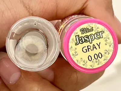 Jasper mini – Kitty Kawaii คอนแทคเลนส์บิ๊กอาย สีเทา/น้ำตาล ของแท้ มี อย.