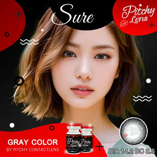Sure – Pitchy Lens คอนแทคเลนส์บิ๊กอาย สีเทา ของแท้ มี อย.