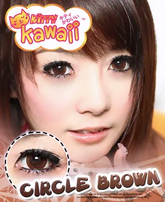 Circle – Kitty Kawaii คอนแทคเลนส์บิ๊กอาย สีน้ำตาล/ดำ ของแท้ มี อย.