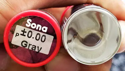 Sona – Pitchy Lens คอนแทคเลนส์บิ๊กอาย สีเทา/ดำ ของแท้ มี อย.