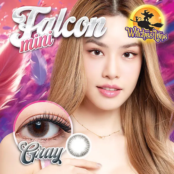 Falcon mini – Witches Lens คอนแทคเลนส์บิ๊กอาย สีเทา ของแท้ มี อย.