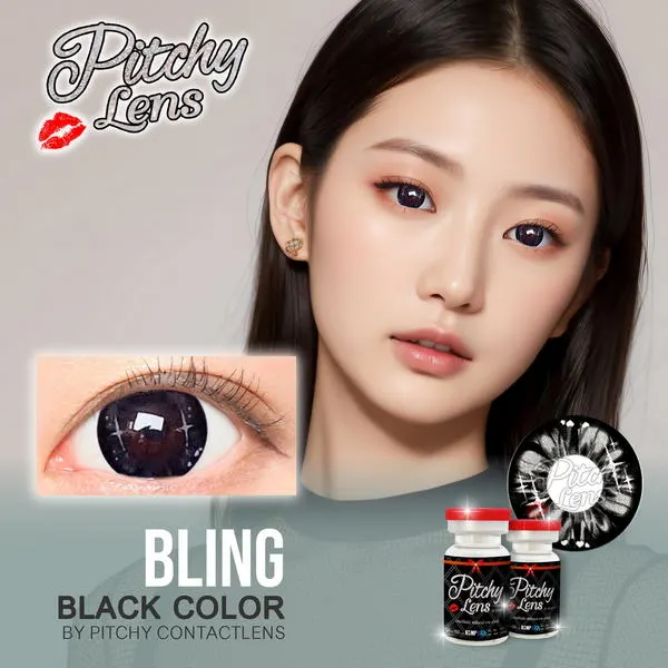 Bling – Pitchy Lens คอนแทคเลนส์บิ๊กอาย สีช็อกโก/ดำ ของแท้ มี อย.