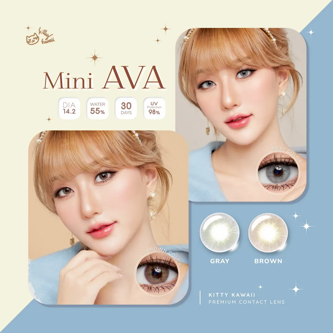 Ava mini – Kitty Kawaii คอนแทคเลนส์บิ๊กอาย มี 4 สี ของแท้ มี อย.