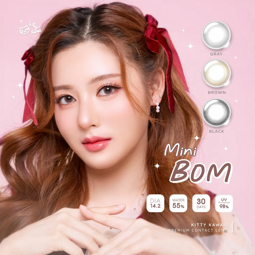 Bom mini – Kitty Kawaii คอนแทคเลนส์บิ๊กอาย มี 3 สี ของแท้ มี อย.