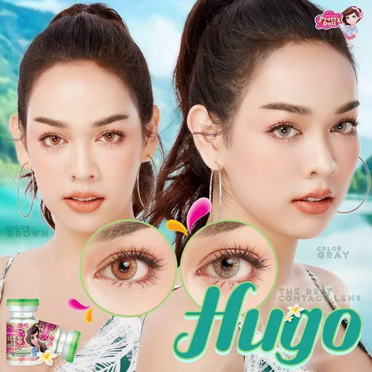 Hugo – Pretty Doll คอนแทคเลนส์บิ๊กอาย สีเทา ของแท้ มี อย.