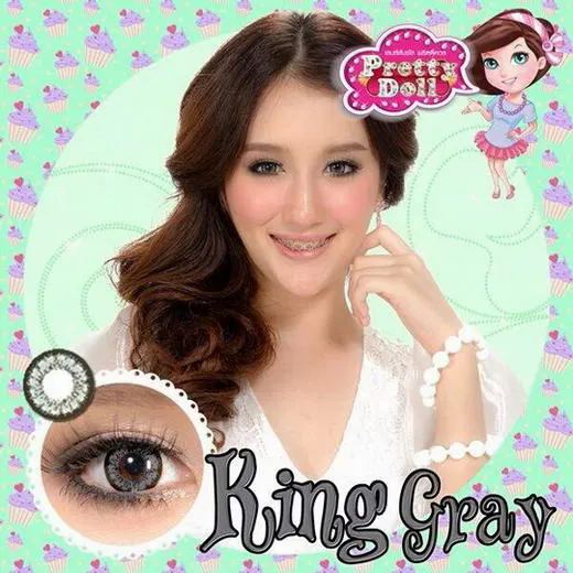 King – Pretty Doll คอนแทคเลนส์บิ๊กอาย มี 4 สี ของแท้ มี อย.
